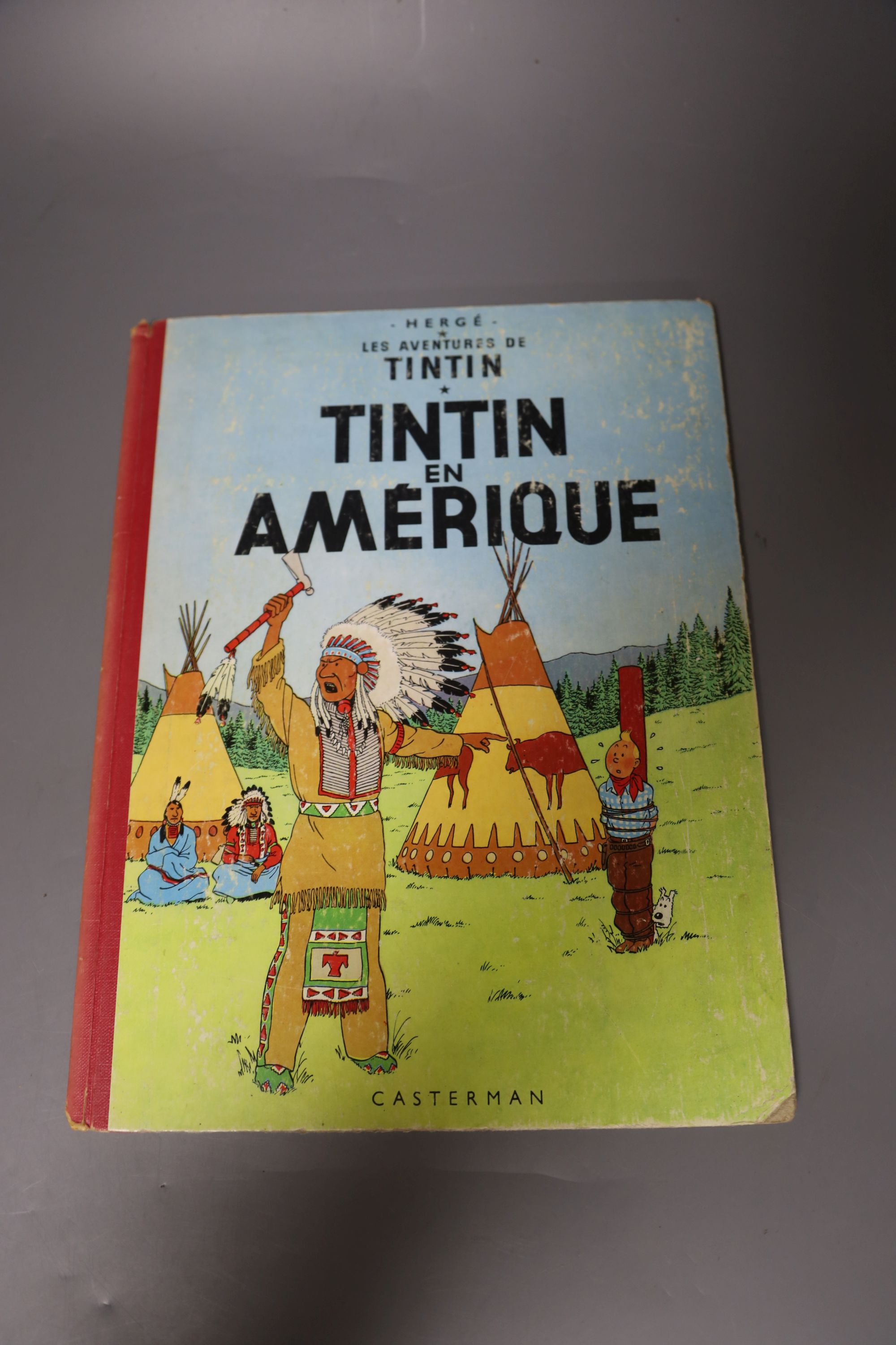 Herge (Remi, George Prosper), Three Works - Les Adventures of Tintin, LOreille Casse, pictorial boards, Casterman, Paris 1947; Tintin